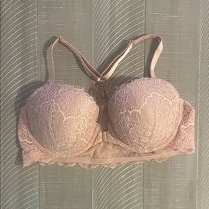 Lace front-close Bra in Blush Pink - Women Intimates